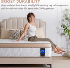Queen Mattress 12 Inch Plush Soft Hybrid Cooling Breathable Memory Foam and Pocket Spring Bed, Pressure Relief, Zoned Support, Back Pain Relief, Fiberglass Free CertiPUR-US Certified