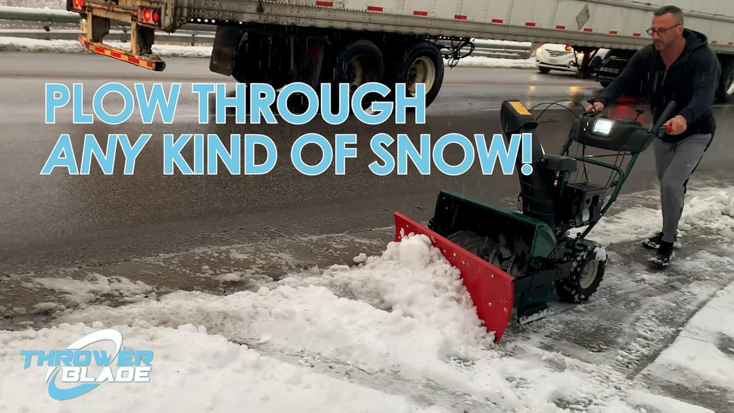 Throwerblade Snowplow Kit with (Blade  and Hardware Included) – Heavy-Duty Snow Plow Blade - Quick & Efficient Snow Removal - Snow Plow Attachment for Snowblowers- 22 to 32-inch 2-Stage and 3 Stage