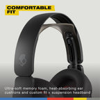 Skullcandy Crusher PLYR 720 Wireless Gaming Headset  Ultimate Immersion and Comfort  THX Spatial Audio  Multi-Sensory Bass and Platform- Digi-Black  Removable Mic  PC  PlayStation  Nintendo