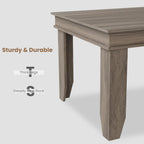 GarveeHome Farmhouse Dining Table for 4-6 People, 63 in Long Kitchen Tables with Wooden Sturdy Frame, 5 ft Large Rectangular Dinner Table for Dining Room, Kitchen, Grey Walnut, 63" Non-extendable