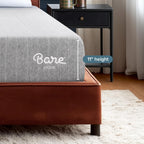 Bare Home Queen Mattress - Medium Firm - Extra Thick Visco Elastic Memory Foam - CertiPUR-US Certified - Support & Pressure Relief - Minimal Motion Transfer - 100 Night Trial
