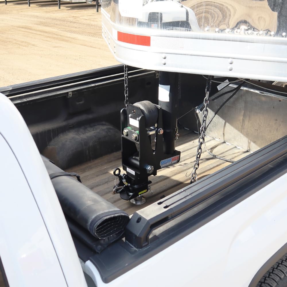 Shocker 30K Gooseneck Air Hitch & 9" Extension Shift Lock Coupler for 2-5/16" Ball, Round 4" Blank (No Pin Hole)