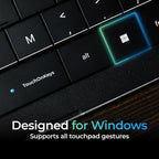 CLVX 1 Windows | Touch On Keys & Gestures AI Keyboard | Bluetooth & USB-C | Low Profile Silent Scissor Keys | Interactive RGB | Aluminum Chassis | Compatible with Windows/Linux/Android