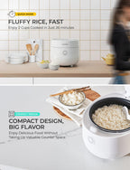 CUCKOO Micom Rice Cooker 3-Cup Uncooked / 6-Cup Cooked with Nonstick Inner Pot, Small Rice Maker with 8 Menu Options, Fuzzy Logic Technology, Auto Clean, Quick Rice Mode, White (CR-0375FW)