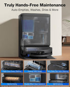 ECOVACS DEEBOT X9S PRO Omni Robot Vacuum and Mop, 30,000Pa Suction, Instant Self-Cleaning OZMO Roller Mop, TruEdge Deep Edge Cleaning, ZeroTangle, Dual-Cleaning Solution System, AI Obstacle Avoidance