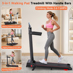 Walking Pad Treadmill for Home Small, 3-in-1 Walking Pad with Handle Bar, 9% Incline Under Desk Treadmill with 300lbs Capacity