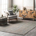 nuLOOM 8x10 Rigo Jute Hand Woven Area Rug, Grey, Solid Farmhouse Design, Natural Fiber, For Bedroom, Living Room, Dining Room, Hallway, Office, Kitchen, Entryway