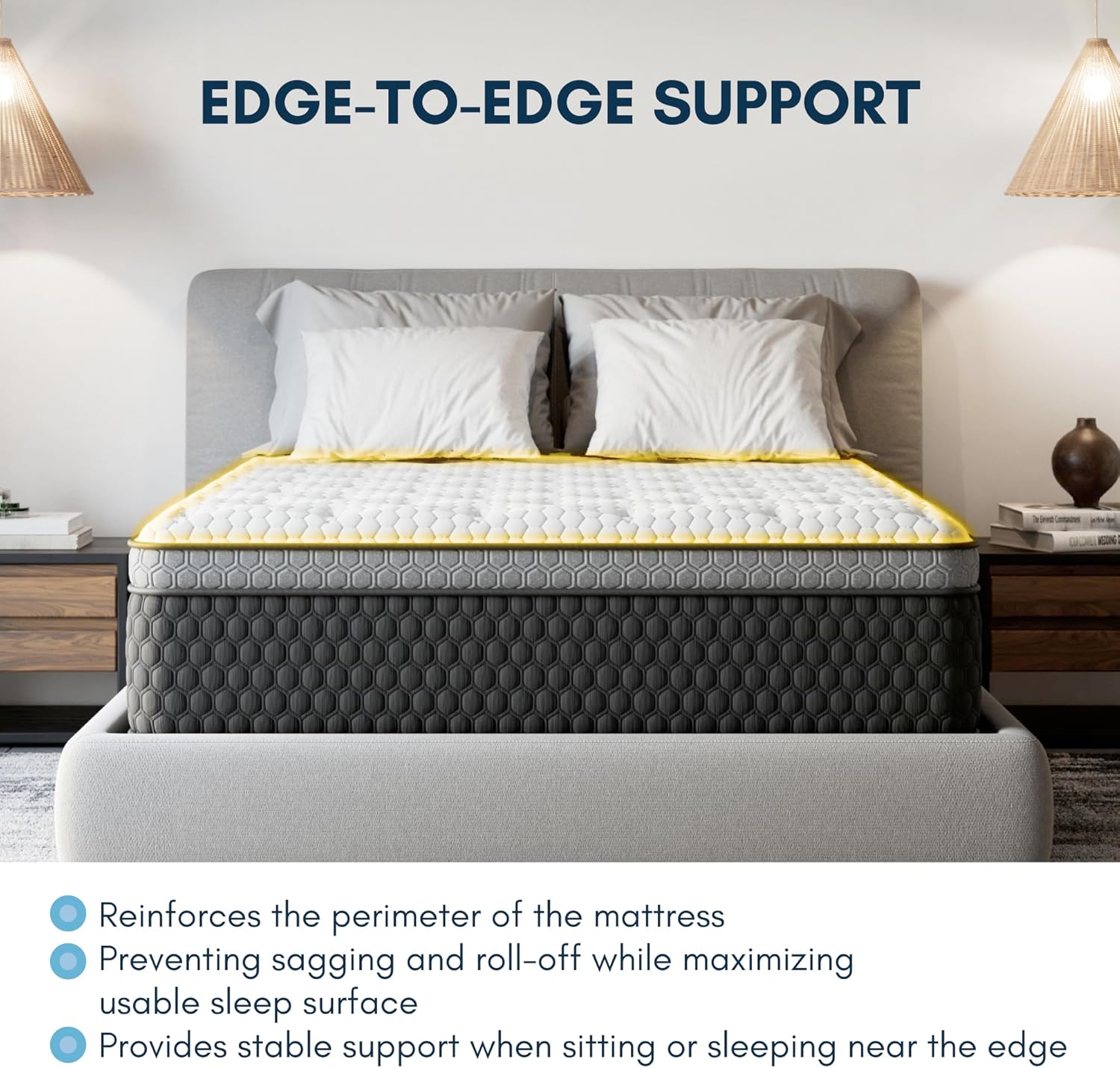 Diamond Mattress EquaLite Copper Cooled Hybrid Mattress, Twin Mattress 11-inch Firm, Greenguard Gold, CertiPUR-US Certified, Fiberglass-Free, Made in USA