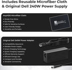 WD19DCS Dell Docking Station Dual Monitor - 4K Display  1 Year Warranty  USB-C Performance Dock with 240W Adapter  Anyhdd HDMI  DisplayPort  USB-C Cables & Cloth (New)