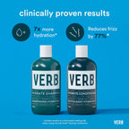 VERB Hydrate Shampoo + Conditioner Duo - Cleanses + Nourishes Dry + Frizzy Hair to Smooth + Reduce Frizz - Amber + Warm Jasmine Scent