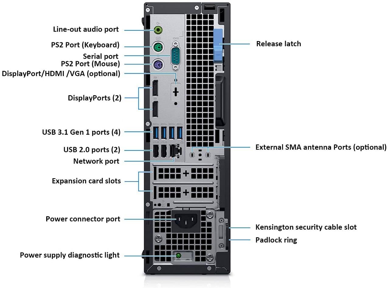 Dell OptiPlex 7070 SFF Desktop Computer PC  Intel 8 Core i7-9700 3.0GHz up to 4.70GHz 32GB DDR4 Ram New 1TB NVMe M.2 SSD AX210 Built-in WiFi 6E Windows 11 Pro  Wireless Keyboard & Mouse (Renewed)