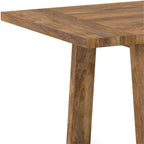 SIMPLIHOME Whitley Dining Table - 72 inch Wide Solid Mango Wood Rectangular Table in Burnt Wax, Modern Farmhouse Style for Dining Room or Kitchen with Extra-Thick Trestle Base, Seats 6