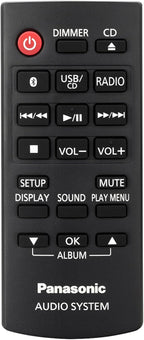 Panasonic Compact Stereo System with CD Player  Bluetooth  FM Radio and USB with Bass and Treble Control  80W Stereo System for Home with Remote Control - SC-PM700PP-K (Black)