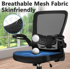 KLASIKA Desk Chairs with Wheels, Ergonomic Mesh Office Chair Adjustable Height and Swivel Lumbar Support Home Office Chair with Flip Up Armrests (8PK)