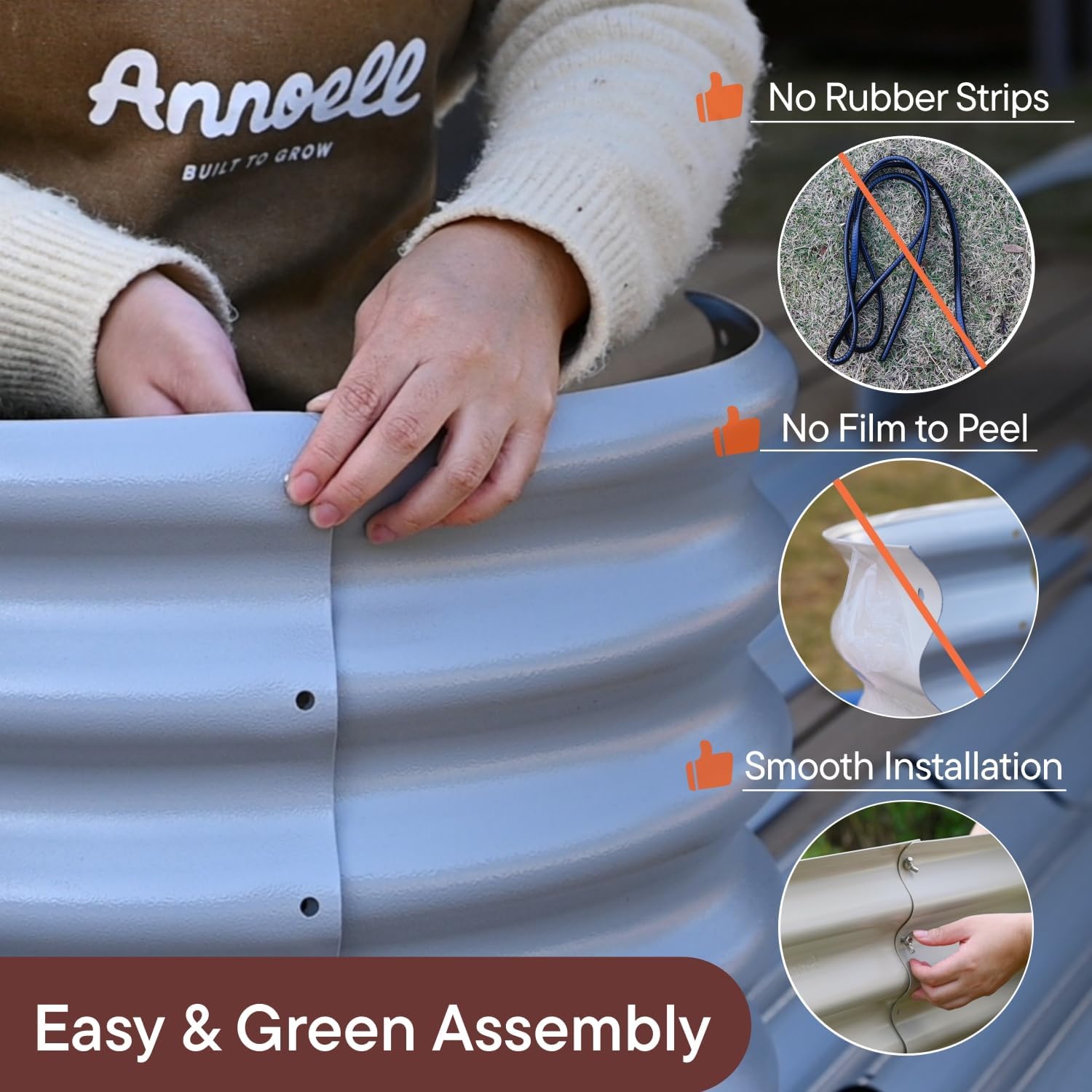 2-Pack Galvanized Raised Garden Bed 6x2x1.5 ft  17" Tall Metal Planter Boxes Outdoor for Vegetable  Above Ground Raised Bed Kit for Gardening  Durable Zn-Al-Mg Coated Flower Bed - Moss Green