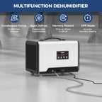 ALORAIR 120 PPD Commercial Dehumidifier with Pump, Crawl Space Dehumidifier for Up to 1,500 Sq. Ft., Portable Industrial Water Damage Unit for Basement, Home, Garage, Attic, 5-Year Limited Warranty