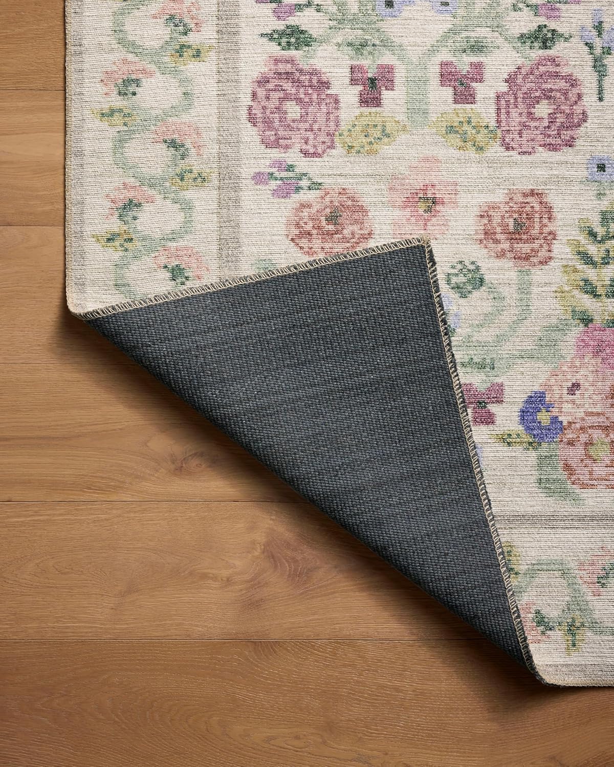Loloi Rifle Paper Co. Rosa Collection RSA-01 Ivory 7'-6" x 9'-6" Area Rug