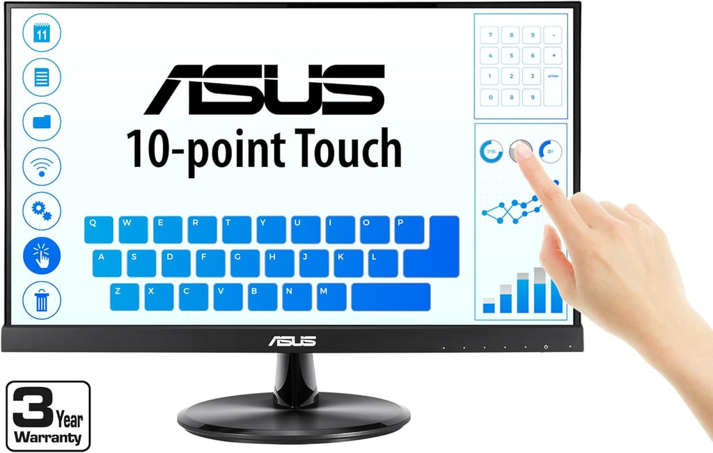 ASUS VT229H 21.5" Monitor 1080P IPS 10-Point Touch Eye Care with HDMI VGA  Black