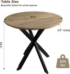 Vantic 31.5" Small Round Dining Table for 2-4, Round Kitchen Table for Small Spaces, Farmhouse Circle Dining Room Table for Kitchen and Living Room, Natural Oak