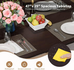 FDW 47 Inches Dining Table, Dining Room for 4 People, Small Rectangular Table for Kitchen, Quick Assembly, Small Spaces Modern Home Furniture Dinner Table, Espresso