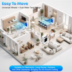 Portable Air Conditioners, 3-in-1 AC Cooling Fan 3 modes 3-Speed with Remote Control & 4 Ice Boxes, Evaporative Air Cooler with 8L Tank for 20H Cooling, for Home, Bedroom, Kitchen, Living Room (Black)