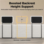 CAMMOO Couch Headrest Extender, Ergonomic Neck & Head Support for Legless Low Back Sofa, Sturdy Fixed-Height Metal Frame Sofa Backrest Extender, Fits Boneless Couch Under 28.5" (3 Pack, Beige)