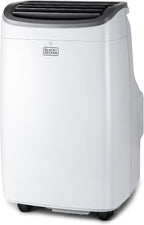 BLACK+DECKER Portable Air Conditioner, 9,000 BTU (5,300 BTU SACC) for Rooms up to 400 Sq. Ft., Portable AC with Follow Me Remote Control and Window Kit, BPACT08WT, White