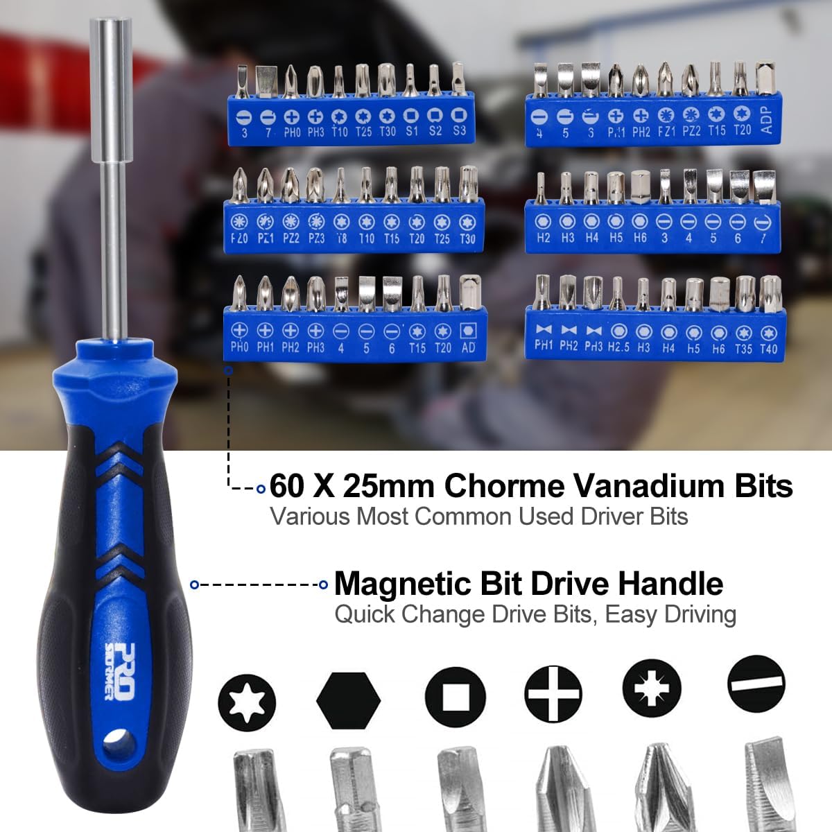 Prostormer 240-Piece Mechanics Tool Set, General Assorted SAE/Metric Sockets and Wrenches Automotive Repair Tool Kit with Plastic Storage Toolbox