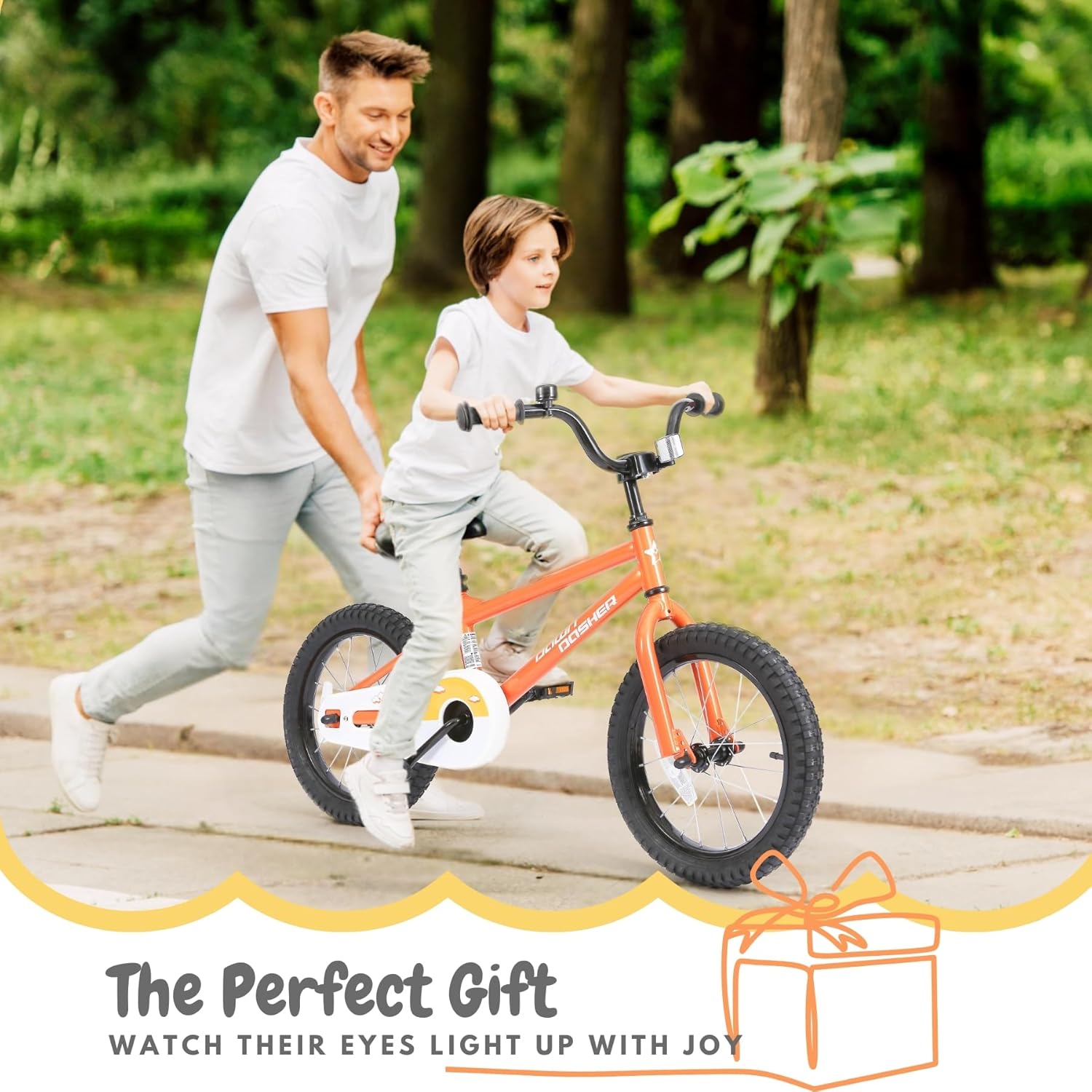 bicystar Kids Bike with Training Wheels, BMX Bicycle with Pedals for 2-4 Year Old Boys Girls, Birthday Gift