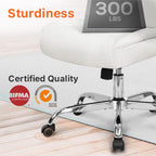 NEO CHAIR Office Desk Gaming Computer Home Chair Ergonomic Executive High Back Support Flip-up Arms Adjustable Height Swivel Rolling Wheels Comfy PU Leather (White)