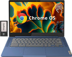 Lenovo IdeaPad Slim 3 Chromebook  14″ FHD IPS Anti-GlareTouchscreen  MediaTek Kompanio 520  4GB LPDDR4X  224GB Storage(64GB eMMC+160GB Docking Station Set)  Webcam  WiFi 6  Chrome OS  Blue