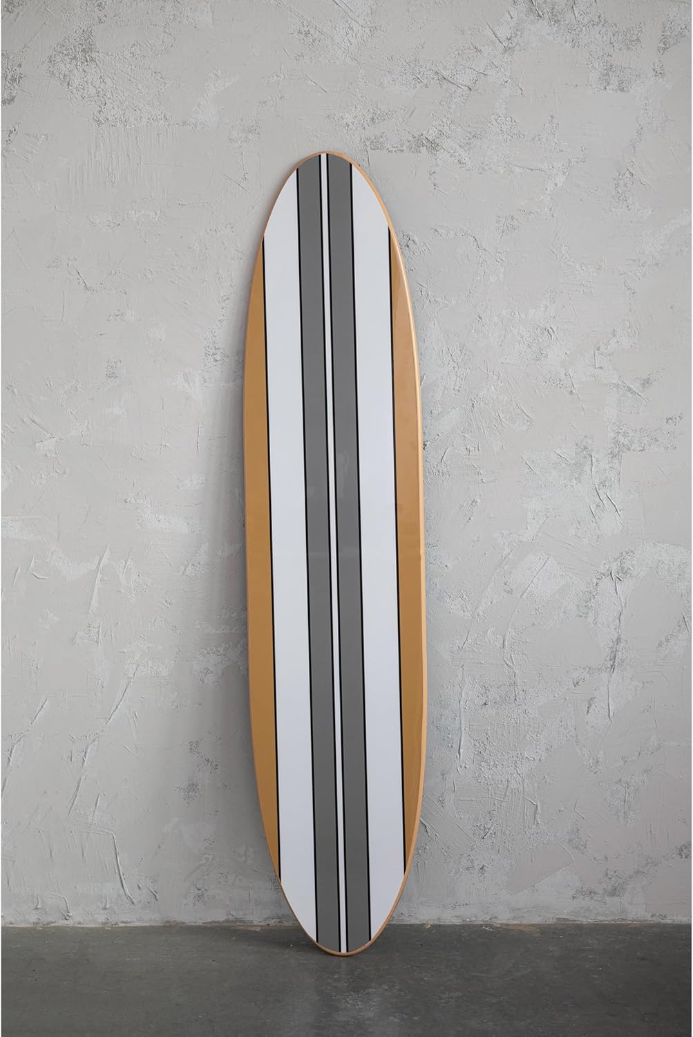 Creative Co-Op65.5 Inches Reclaimed Wood Striped Surfboard Wall Décor, Multicolor