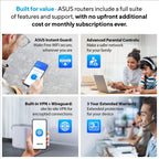 ASUS ZenWiFi BT10 Tri-Band WiFi 7 Mesh  18 Gbps  3000 sq.ft (1pk)  Dual 10G Ports  Security and Parental Controls Included  Smart Home Master SSIDs  4G & 5G Mobile Tethering