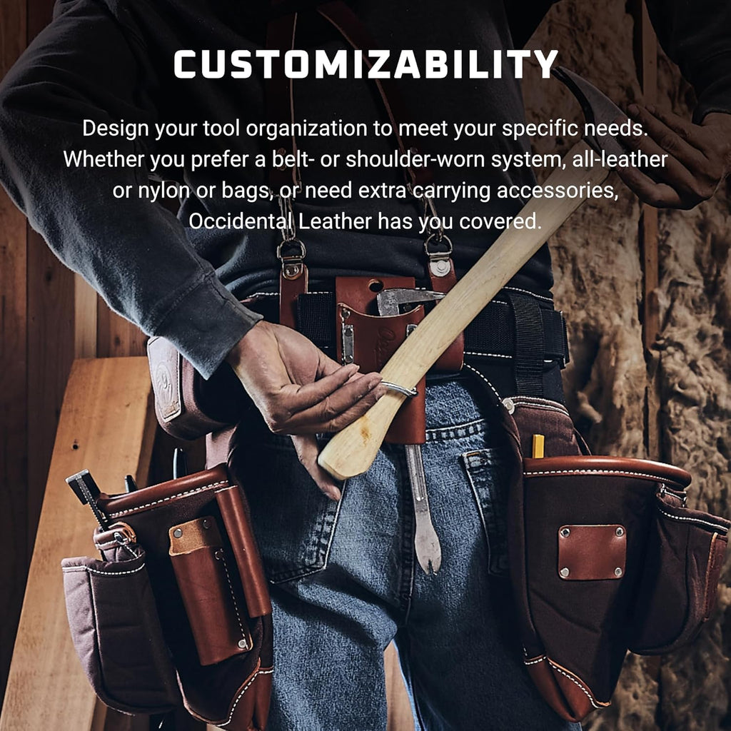 Occidental Leather 3" Ranger Leather Work Belt - Medium, OxyRed - Bridle Leather, Heavy-Duty Steel Roller Buckle, Edge Stitched - Made in USA