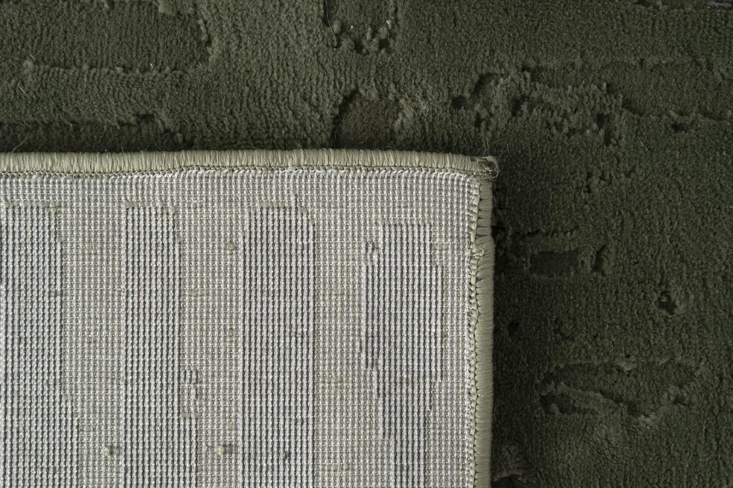 Revival Rugs Shell 5'3"x7'10" Washable Area Rug for Living Room Bedroom - 100% Recycled Oeko-TEX Certified, Medium Pile, Green