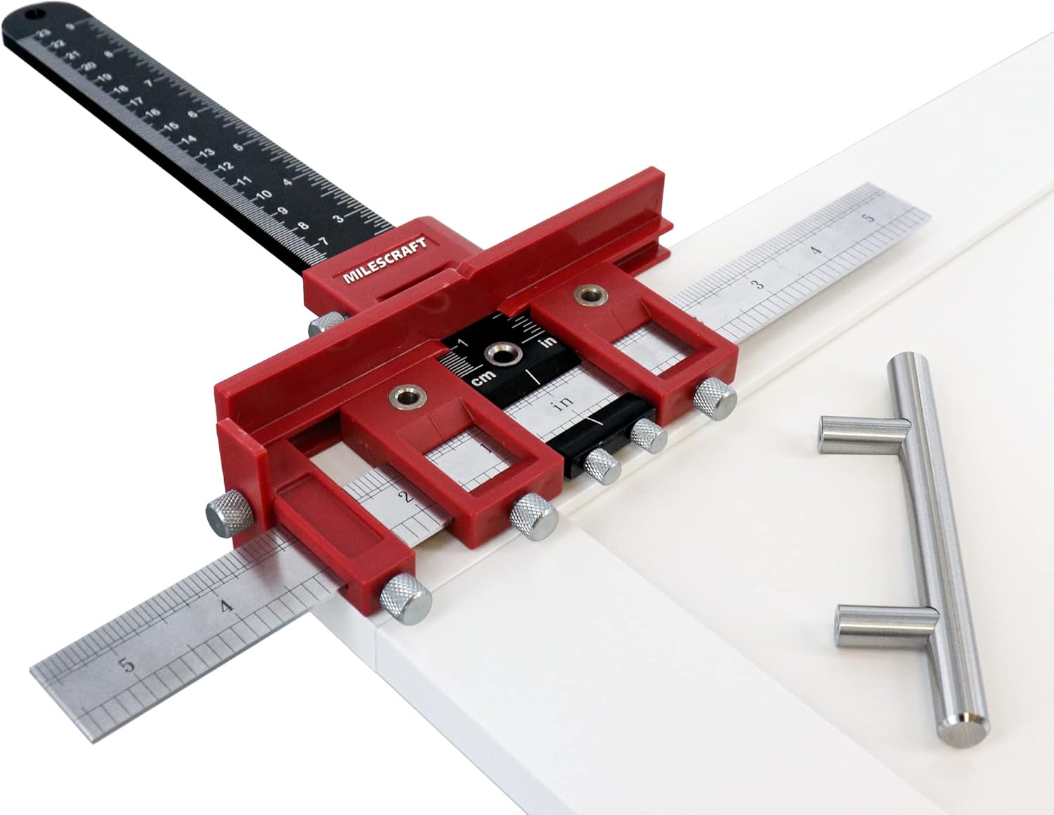 Milescraft 7300 Cabinet Kit – Cabinet Hardware Jig, Shelf Pin Jig, Hinge Jig and Drawer Slide Jig. Cabinet Handles, Drilling Jig, Euro Concealed Hinge Jig, Drawer Installation Jig – Ultimate Bundle