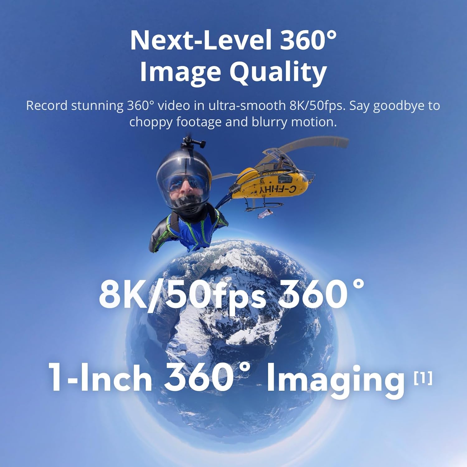 DJI Osmo 360 Essential Combo  360 Camera with 1-Inch 360° Imaging  Native 8K 360° Video  4K/120fps & 170° Boost Video  1.2m Invisible Selfie Stick Kit  Extended Battery Life with 2 Batteries