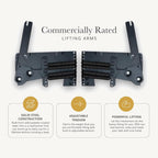 Wilding Wallbeds Murphy Bed Mechanism Hardware Kit (Universal Size Fits King, Queen, Full, & Twin) Spring Lift, Heavy Duty Powder-Coated Steel Vertical Wall Mount, DIY Wallbed, Supports Up to 2,000lbs