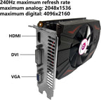 GPVHOSO GTX 750Ti 4GB GDDR5 Graphics Card, 640SP 128bit Direct X12 Computer Video Cards, PCI Express 3.0x16 Interface, VGA, HDMI, DVI-D, Low Power GPU for Working Gaming