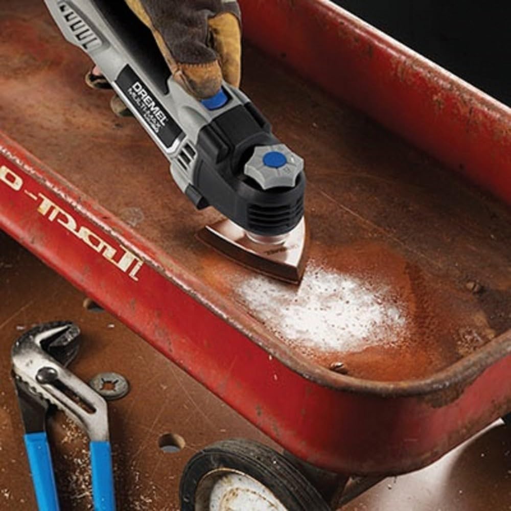 Dremel Multi-Max MM50-02 5 Amp Variable Speed Corded Oscillating Multi Tool Kit with 16 Accessories and Storage Bag - Ideal for Metal & Wood Cutting, Sanding, and Box Cutouts