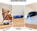 MANVN 2 in 1 Robot Vacuum and Mop Combo, 2.87'' Ultra-Slim Robotic Vacuum Cleaner with 3D Obstacle Avoidance, for Hard Floors and Carpets, Wi-Fi/App/Voice Controlled for Pet Hair, Self-Charging