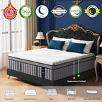 DIFAME King Mattress, (2026 Upgraded) Hotel-Level Luxury Medium Firm 14 Inch King Hybrid Mattress in A Box, with Cool Gel Memory Foam & Pocket Springs, Extra Edge Support, 365-Night Trial