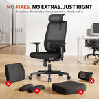 ErgoSift M1 Ergonomic Office Chair Mesh Chair, Home Office Desk Chairs with Adjustable Lumbar Support, Comfortable Computer Gaming Chair, Office Chair for Long Hours (Black)