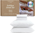 Coop Home Goods Comphy SoftSpa Bed Sheet Set of 4 Pieces, White King, Super Soft King Sheets, Flat and Fitted, Luxury Spa and Hotel Quality Bed Sheets and Pillowcase Set