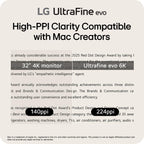 LG 32U990A-S 32-Inch Ultrafine 6K (6144 x 3456) Nano IPS Black Thunderbolt 5 Professional Monitor  60Hz  DisplayHDR 600  Speakers  HDMI 2.1  DisplayPort 2.1  USB-C  Tilt/Height/Pivot Stand  Silver