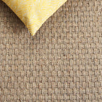 SAFAVIEH Area Rug 9x12 - Natural Fiber Collection - Large - Natural & Ivory, Seagrass, Basketweave Pattern with Border (NF114J)
