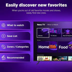 Roku 50" Select Series 4K HDR Smart TV TV Remote  60Hz  HLG  HDR10+  Google Assistant & Amazon Alexa Compatible - 50R4C4 (Renewed)