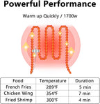 Commercial Deep Fryer with Basket, 1700w 11.6Qt 0.6mm Thickened Stainless Steel Countertop Electric Fryer for Home and Commercial Use, Oil Fryer with Double Overheat Protection