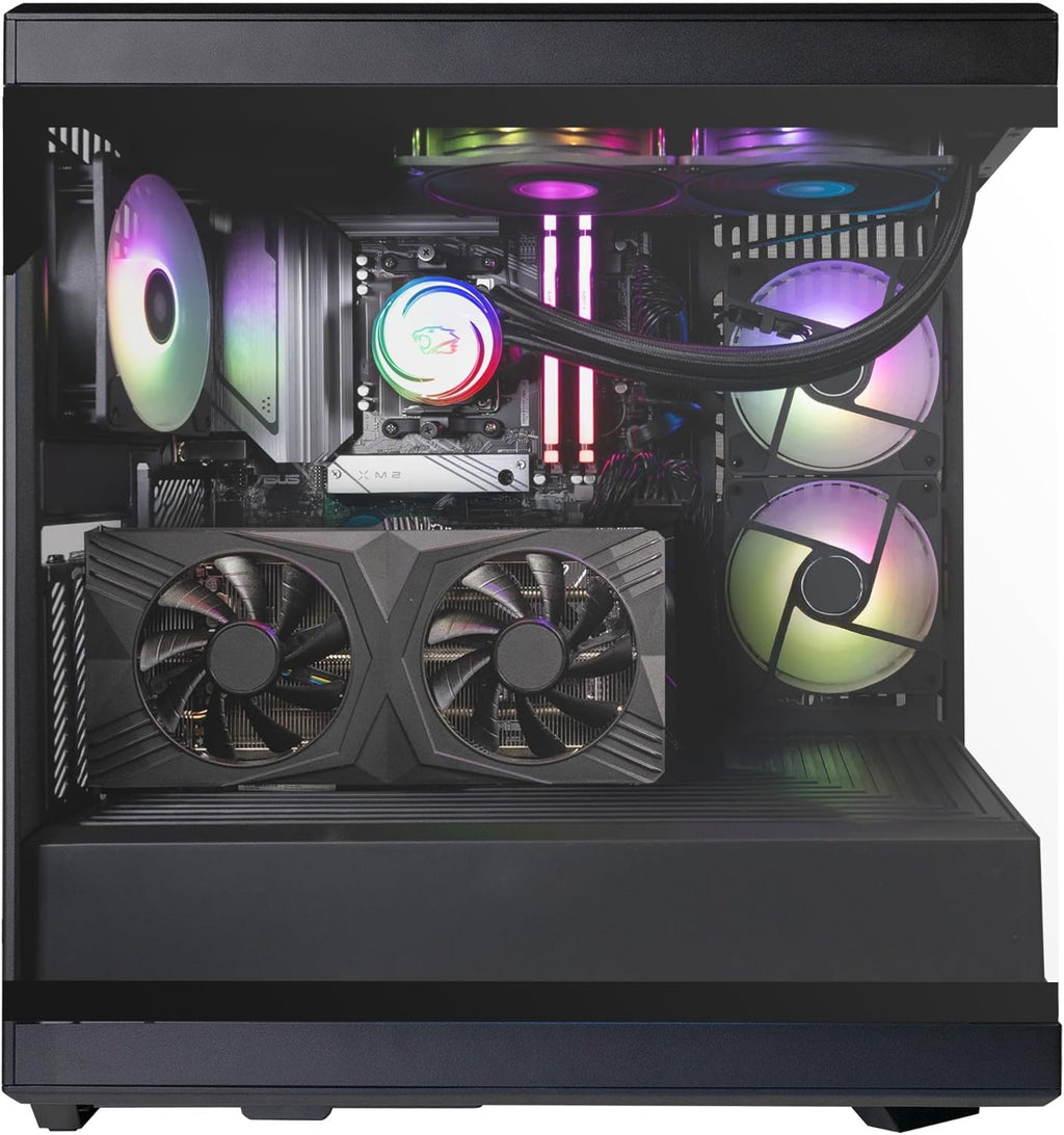 iBUYPOWER Y40 PRO Black Gaming PC Desktop Computer AMD Ryzen 9 7900X CPU  NVIDIA GeForce RTX 5070Ti 16GB GPU  32GB DDR5 RGB 5200MHz RAM  2TB NVMe SSD  Windows 11 Home  Keyboard  Mouse - Y40BA9N57T01