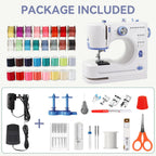 Ninonly Sewing Machine for Beginners, Electric Sewing Machine with 16 Stitches, Foot Pedal and Accessories Kit for Home DIY Sew Projects, Purple